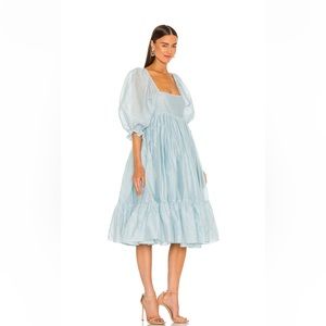 Selkie - The French Puff Dress - L - Blue